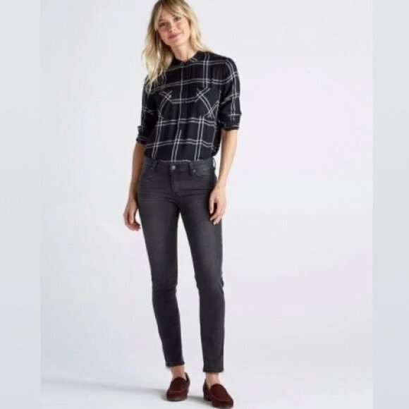 LUCKY BRAND Lolita Skinny Dark Grey Jean, Low-Rise Lightweight Denim 00/24 - Picture 1 of 16